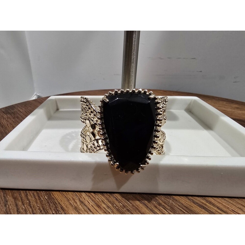 Kendra Scott Abena Custom mirror rock Gold tone Cuff Bracelet Vintage
